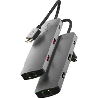 LINQ Connects 7-en-2 Pro Hub USB-C – Double HDMI 4K, 10Gbps & Ethernet pour MacBook M1/M2