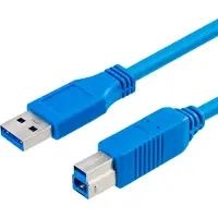 S-Conn Câble USB A mâle / B mâle USB 3.0 bleu Longueur au choix 3m