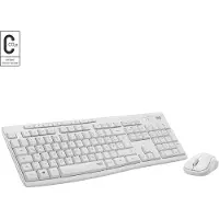 Logitech MK295 Silent, Taille complète (100%), Sans fil, RF Wireless, QWERTY, Blanc, Souris incluse
