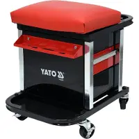 YATO Tabouret d'atelier, chaise d'atelier 530 x 470 x 360 mm avec tiroirs jusqu'à 150 kg