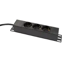 Logilink 10" Multiprise, 3x, sans interrupteur,noir