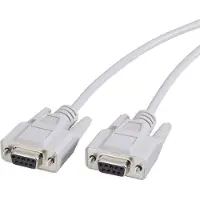 Renkforce Câble de raccordement sériel [1x D-SUB femelle 9 pôles - 1x D-SUB femelle 9 pôles] 1.80 m Gris