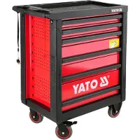 YATO Armoire d'atelier avec 6 tiroirs, plaque en PP antidérapante