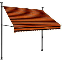 vidaXL Store rétractable manuel avec LED 200 cm orange brun