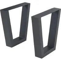 En.casa Support de table set de 2 'Lalling' pour table basse banc acier 43 x 25/40 cm noir
