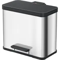 Hailo Öko Poubelle Trio Plus 3 x 9 Litres Acier inoxydable
