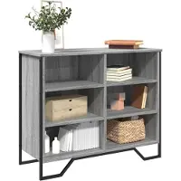 vidaXL Sideboard Gris Sonoma 91x35,5x74,5 cm Bois composite