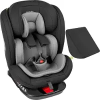 TecTake Siège auto pivotant LINUS norme i-Size avec ISOFIX - gris clair/noir