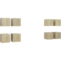vidaXL Meubles TV 8 pièces Chêne Sonoma 30,5x30x30 cm