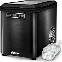 Tillvex machine à glaçons noir machine à glaçons acier inoxydable machine à glaçons Icemaker 2,2L