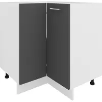 VCM Armoire d'angle | Pieds réglables en hauteur | Dimensions H. 82 x W. 76 x D. 76 cm | Armoire inférieure de cuisine | Armoire de cuisine - Esilo