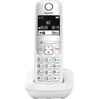 Gigaset AE690 - Téléphone analogique/DECT - Combiné sans fil - Mains libres - 100 entrées - Identification de l'appelant - Blanc (S30852-H2810-B132)