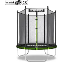 Zipro Trampoline Jump Pro Out | 4 pieds (Ø 127 cm) | Trampoline de jardin pour enfants, kit complet comprenant un filet de sécurité, une housse de protection, pour l'extérieur, vert