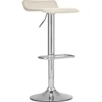 CLP Tabouret de bar Dyn, réglable en hauteur et pivotant, blanc