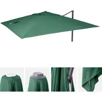 Mendler Toile De Rechange Pour Parasol Déporté Hwc, 3 X 4 M Vert Foncé