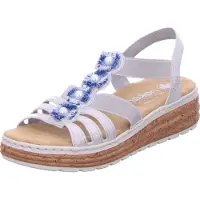 Rieker Sandales bleu / argent