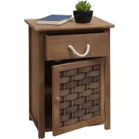 Mendler Commode HWC-K83, armoire à tiroirs, bois 55x39,5x28,5cm brun foncé, poly rotin brun foncé