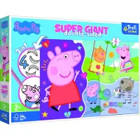 Trefl Puzzle double face Peppa Pig SUPER GIANT 15 pièces