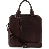 CAMP DAVID Cuir sac à main sac à épaule bandoulière pour ordinateur portable Mount McKinley Shopper Dark Brown brun