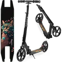 HyperMotion Trottinette urbaine à deux roues VIBE Black – Charge maximale 100 kg