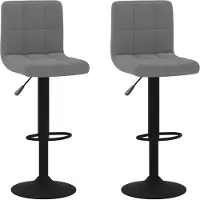 vidaXL Tabouret de bar 2 pcs. Velours gris foncé