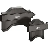Goobay 61668 Gabarit de contour, set de 2, noir - Gabarits de contour avec levier de blocage pour fixer le contour