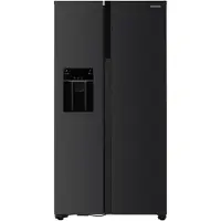 Heinner HSBS-HM513NFIMDXE++ Réfrigérateur Side-by-Side 513 L, No Frost, distributeur d'eau et de glaçons, acier inoxydable anthracite