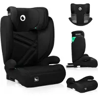 Lionelo Hugo I-Size Siège auto enfant de 4 à 12 ans, de 15 kg à 36 kg, (set), i-Size / ISOFIX ou ceinture auto / 15-36 kg - Noir