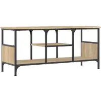 vidaXL Armoire TV Chêne Sonoma 100x35x45 cm Bois composite & fer