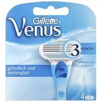 Gillette Paquet de 4 lames de rasoir Venus - Standard - Bleu clair, blanc