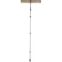Swing King corde à grimper avec 3 boutons et 1 anneau 180 cm marron clair