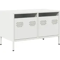 vidaXL Armoire TV blanche 68x39x43,5 cm Acier laminé à froid