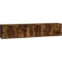 vidaXL Armoires murales TV 2 pcs. Chêne fumé 100x34,5x40 cm