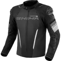 SHIMA Solid 2.0 Imperméable Noir Blanc Blouson Textile Taille 2XL