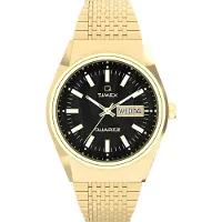 Timex TW2W62500 Q FALCON EYE noir or acier inoxydable Montre homme NOUVEAU