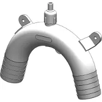 Trudesign Col de cygne ventilé 1 1/2" 38 mm blanc
