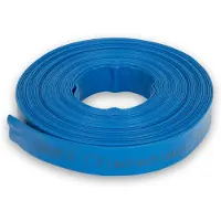 Eberth Tuyau plat 1" Tuyau de jardin pour pompes en longueur de 20m, 1 pouce, diamètre 25mm, flexible, PVC résistant, tuyau industriel