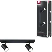 Paulmann Plafonnier , Zyli, dimmable, Noir, Salle de bains, Métal, Moderne