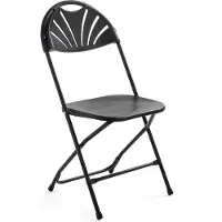 Oviala Chaise pliante noire en plastique - Rekkem