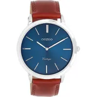 Oozoo Montre marron Cuir Vintage Series Femme-Homme Montre à quartz analogique UOC20387