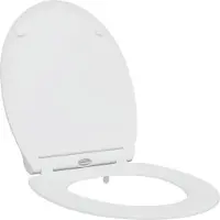 vidaXL Siège de toilette blanc 45,5 x 37,5 x 3,8 cm Duroplast
