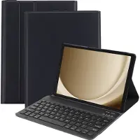 Cazy Housse pour Tablette avec Clavier compatible avec Samsung Galaxy Tab A9 - Étui Clavier Bluetooth QWERTY - Noir