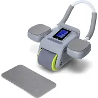 HMS Ka08 Gris Abs Vélo D'entraînement Automatique Pour Abdominaux Avec Écran Lcd Et Charge