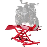 Vevor Cric de moto, Cric hydraulique de moto (hauteur de levage maximale 787 mm) (capacité de charge 453,59 kg) avec verrouillage de sécurité pour les ATV et les motos tout-terrain