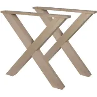 Wovar Pied de table en bois hêtre en forme de X 72 cm - Par set