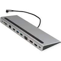 Value 12.99.1117 laptop dock/port replicator Wired USB 3.2 Gen 2 (3.1 Gen 2) Type-C Grey