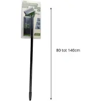 Kinzo brosse à désherber télescopique 3 en 1 - Brosse à désherber avec grattoir & racloir - Longueur 80-140 cm - Nettoyer les joints de pavés - Outil de jardin ergonomique pour terrasse & allée