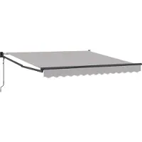 vidaXL Store à rallonge gris clair 300 x 250 x 165 cm