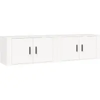 vidaXL Armoires murales TV 2 pcs. Blanc 80x34,5x40 cm