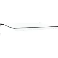 vidaXL Store à enrouleur blanc 450 x 350 cm en tissu et aluminium